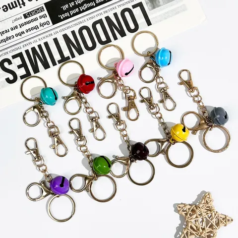 Alloy Colorful Bell Keychain Metal Lobster Clasp Keychain Creative Bag Charm DIY Hanging Accessory Jewelry Ornament For Keys Backpack Bag Decor
