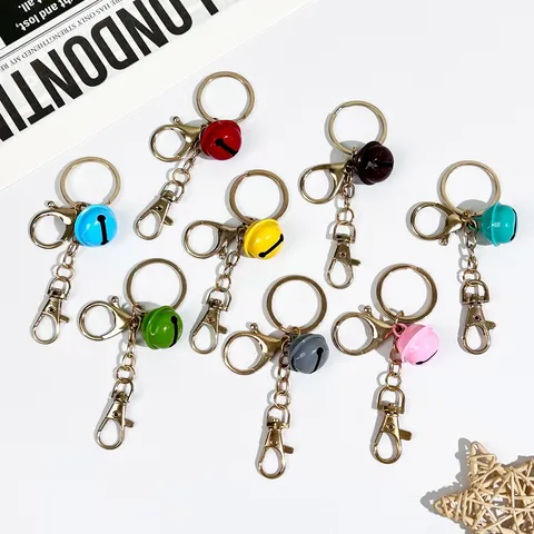 Alloy Colorful Bell Keychain Metal Lobster Clasp Keychain Creative Bag Charm DIY Hanging Accessory Jewelry Ornament For Keys Backpack Bag Decor
