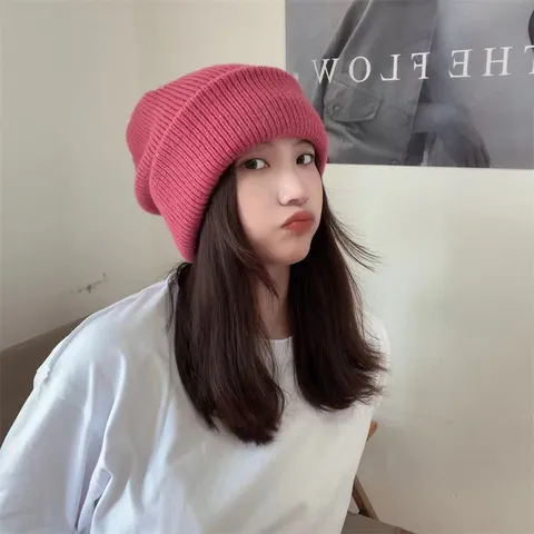 Winter Warm Knitted Balaclava Hat Windproof Cycling Beanie Mask TwoWay Wear Cotton Scarf Cap For Women
