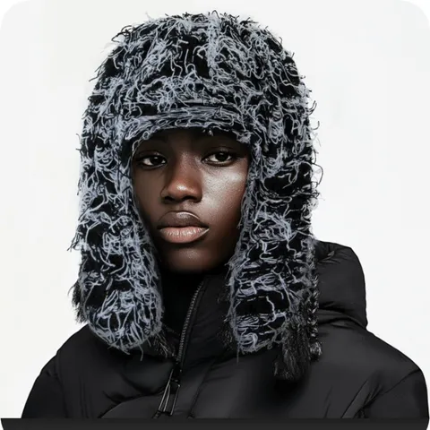 Winter Warm Plush Trapper Hat Cute Bunny Ears Thickened Windproof Ushanka Hat Fashion Streetwear Cold Weather Fuzzy Cap