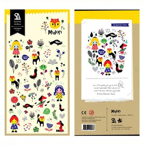Schattige Meisjes Vogels Bloemen Decoratieve Papier Stickers Esthetische Schrijfwaren Scrapbooking DIY Dagboek Knutselbenodigdheden