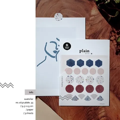 Korean Retro Round Dot Sticker Set Minimalist Decorative Paper Stationery For Journal Scrapbooking Planner Diary Craft