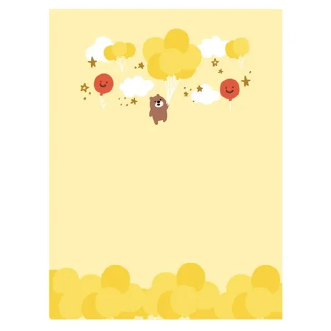 Schattig Ballon Beer Notitieblok Papier Sticky Notes Kawaii Kantoorartikelen Schrijfnotitieboek Voor Studie En Kantoor