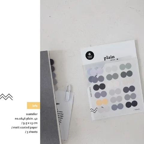 Morandi Color Round Index Stickers Planner Sticky Notes Minimalist Stationery Decorative Labels For Office School