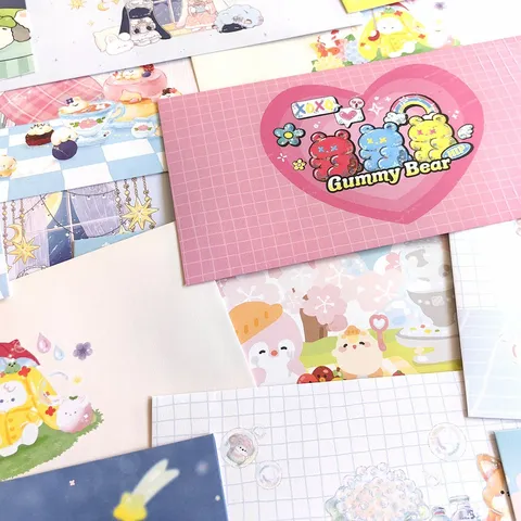 Koreanische BONITO Kreative Süße Hund Kaninchen Cartoon Thema Papier Umschläge Handkonto Dekoratives Schreibwaren Geschenk