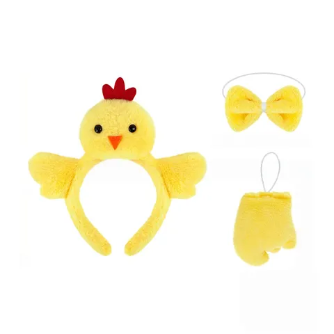 Bandeau de Poussin en Peluche Mignon Cercle de Cheveux Animal Mignon Coiffure Cartoon Accessoires de Fête Cosplay pour Enfants Filles