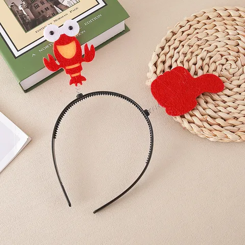 Serre-tête Mignon Homard Crabe Dessin Animé Bandeau Animal Fête Coiffe Accessoire de Costume de Festival pour Enfants Adultes