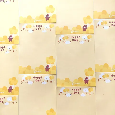 Korean BONITO Cute Cartoon Balloon Bear Memo Pad Daily Writing And School Decoration Student Sticky Notes Stationery