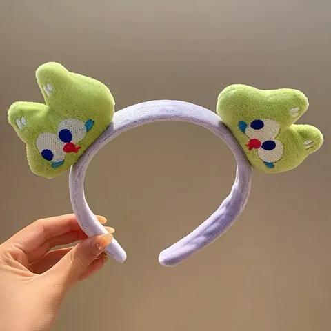 Lindo Dibujos Animados Animal Peluche Diadema Panda Rana Gato Fruta Aro Pelo Niños Adultos Lavado Diario Cara Accesorios Pelo