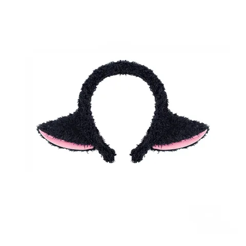 Joli Bandeau en Peluche avec Oreilles d'Agneau Cerceau à Cheveux Animal Doux avec Nœud et Cloche pour Enfants Accessoires de Photographie