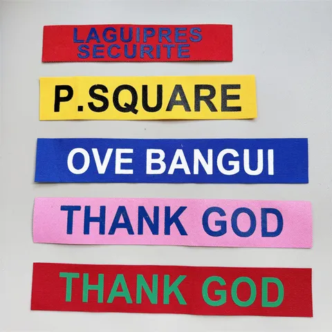 English Letter Woven Fabric Patches Decorative DIY Embroidered Applique Badges For Jackets Bags Clothing Accessories