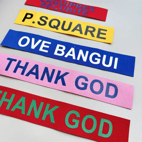 English Letter Woven Fabric Patches Decorative DIY Embroidered Applique Badges For Jackets Bags Clothing Accessories