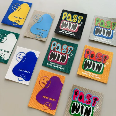 Trend Letter Graffiti Cartoon Smiley Print Soft Rubber Cloth Patches Iron On Heat Transfer Badge Apparel DIY Decoration