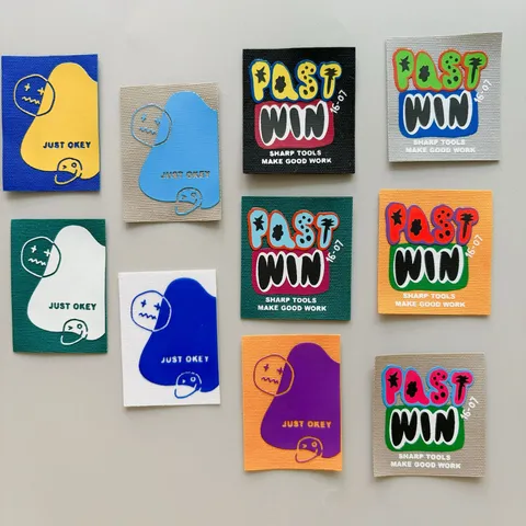 Trend Letter Graffiti Cartoon Smiley Print Soft Rubber Cloth Patches Iron On Heat Transfer Badge Apparel DIY Decoration