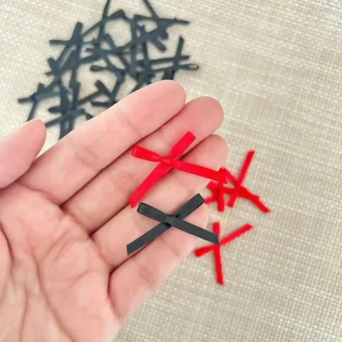 Mini Ribbon Bows Decorative Accessories Handmade DIY Hair Accessories Polyester Cotton Bows For Craft Sewing