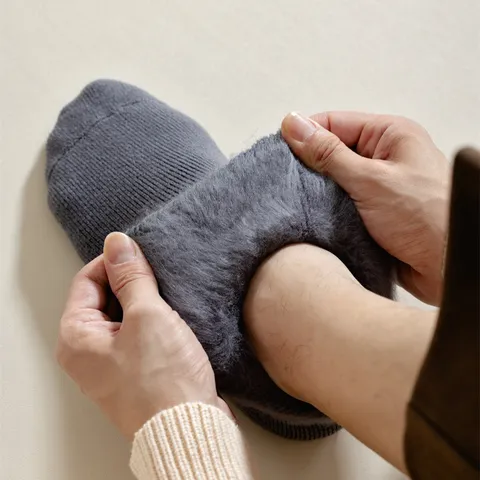 Herren Dicke Thermische Fleecegefütterte Wadensocken Winter Warme Acryl Fälschung Wolle Kaltes Wetter Lange Stiefelsocken