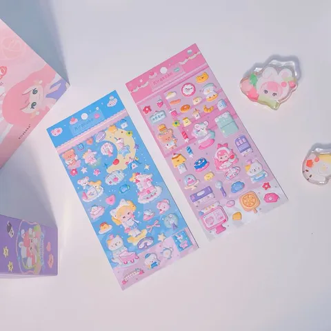 Cute 3D Puffy Foam Sticker Sweet Dessert Candy Dream Phone Diary Scrapbook Decorative Sticker Kids Stationery
