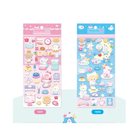 Cute 3D Puffy Foam Sticker Sweet Dessert Candy Dream Phone Diary Scrapbook Decorative Sticker Kids Stationery