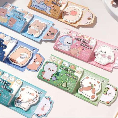 Cute Animal Sticky Notes Cartoon Memo Pads For School Office Decorative Student Stationery