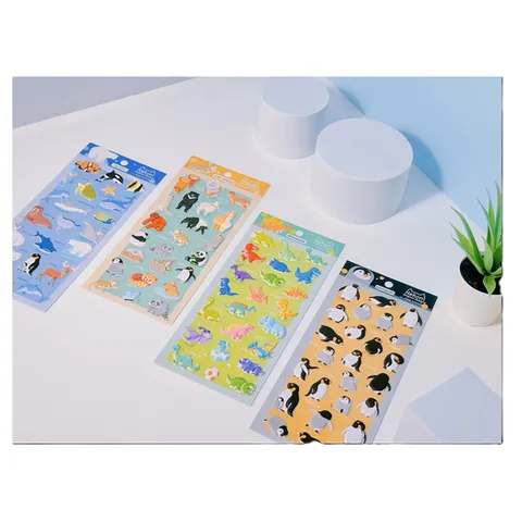 Cute Animals Dinosaurs Penguins Marine World Foam Stickers 3D Puffy Stickers For Kids Journaling DIY Decor