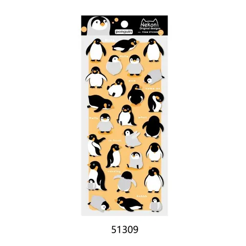 Cute Animals Dinosaurs Penguins Marine World Foam Stickers 3D Puffy Stickers For Kids Journaling DIY Decor