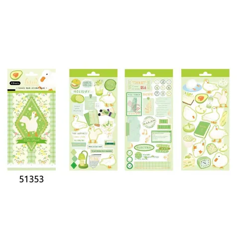 Libro de Pegatinas de Animales de Dibujos Animados Lindos Pegatinas Decorativas de Diario de Gato Perro Panda Conejo Pato