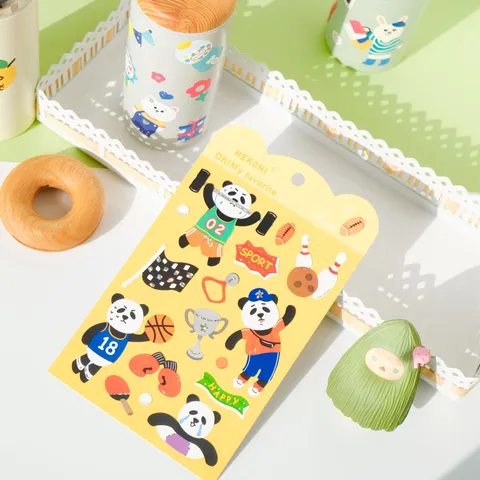 Pegatinas Decorativas Impermeables De Animales De Dibujos Animados Lindos Panda Conejo Oso Pegatinas