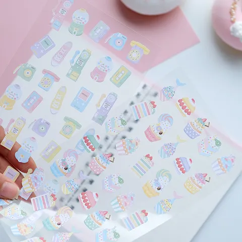 Nekoni Dreamy Macaron Illustration Cute Pink Decorative Paper Planner Stickers Scrapbooking Stationery Supplies