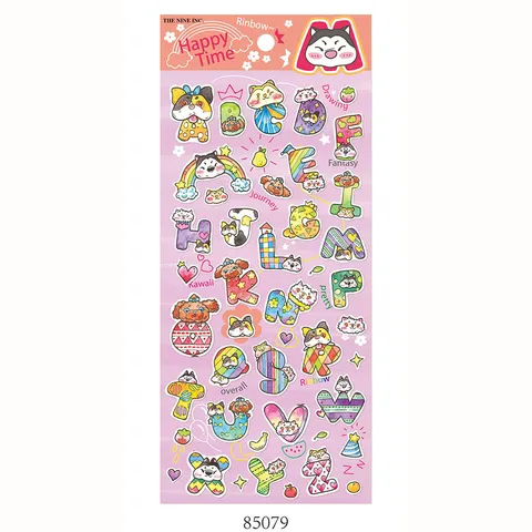 Pegatinas De Papel De Dibujos Animados Lindos Gatos Perros Letras Flores Comida Papelería Decorativa Estética Para Diario Scrapbooking DIY