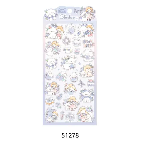 Lindo Conjunto de Pegatinas Decorativas de PVC de Animales y Frutas de Dibujos Animados para Diario Taza de Agua Manualidades DIY