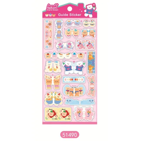 Cute Cartoon Animal Index Stickers PVC Sticky Notes Kawaii Page Markers For Office And School Stationery Supplies
