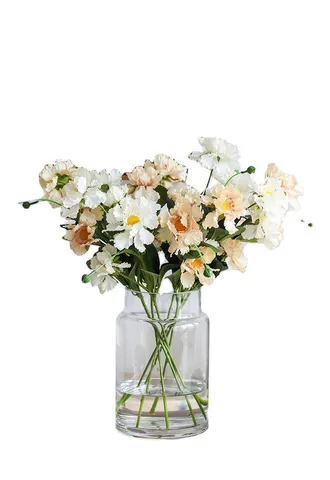 Nordic Minimalist Transparent Glass Vase Modern Geometric Home Decorative Flower Arrangement Vase Tabletop Ornament