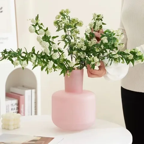 Modern Minimalist Glass Vase Ins Style Decorative Flower Vase For Living Room Home Tabletop Hydroponic Vase