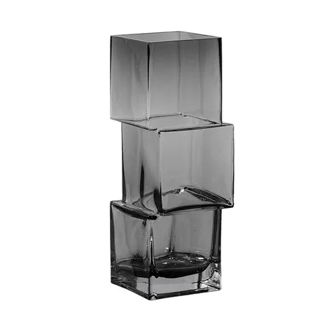 Creative Displaced Transparent Glass Vase Luxury Desktop Ornament Hydroponic Flower Arrangement Home Decor