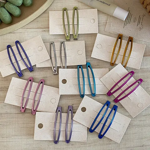 Haarspangen Im Koreanischen Stil Bunte Emaille Wassertropfen Minimalistische Hohle Ovale BB Clips Für Damen Mädchen Haarschmuck