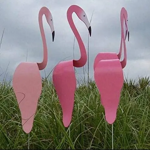 American Style Iron Kinetic Swirl Flamingo Egret Garden Ornament Outdoor Yard Decorative Wind Spinners For Courtyard Beach Party Decor