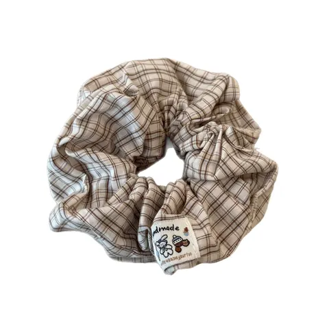 Süße Karierte Haargummis Stoff Haarbänder Elegant Gestreifte Stirnbänder Vintage Handgefertigter Haarschmuck Für Damen Mädchen