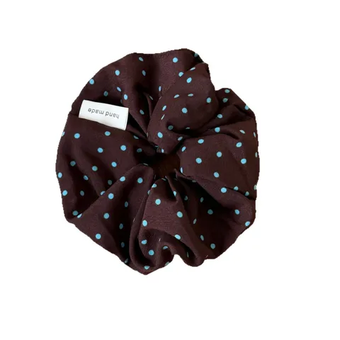Vintage Blumen Punkte Haargummis Und Stirnbänder Für Damen Mädchen Stoff Handgefertigte Haarbänder Mode Accessoires