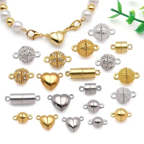 Mikta Style Alloy Spherical Cylindrical Magnetic Clasp DIY Bracelet Necklace Jewelry Making Findings Zinc Alloy