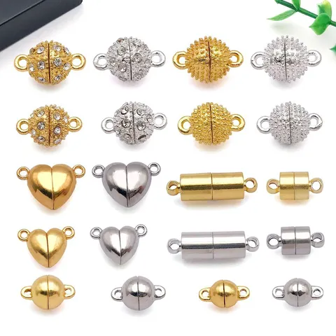 Mikta Style Alloy Spherical Cylindrical Magnetic Clasp DIY Bracelet Necklace Jewelry Making Findings Zinc Alloy