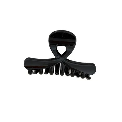 Pince Crabe Croisée en Résine Brillante Style Coréen Taille Moyenne Couleur Unie Pince Requin Élégante Barrettes Cheveux Femmes