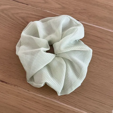 Elegant Plaid Scrunchie Fabric Plaid Pattern Hair Tie Handmade Hair Band Soft Mesh Ponytail Holder For Women Casual Hair Accessories