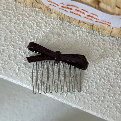 Peigne à Cheveux en Résine d'Acétate Nœud Élégant Français Antidérapant Dents en Métal Épingle à Cheveux Style Coréen Volumateur Accessoires Cheveux Femme