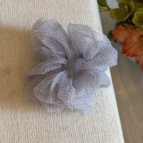 Französischer Romantischer Organza Karierter Großer Haargummi Retro Süßer Mesh Gepunkteter Blumiger Haargummi Für Damen Haarschmuck
