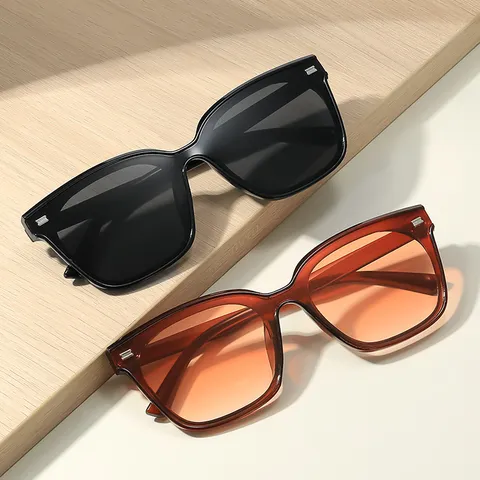 Fashion Oversized Square Sunglasses For Women Men Plastic Metal Frame Resin Lens UV400 Protection Sun Glasses