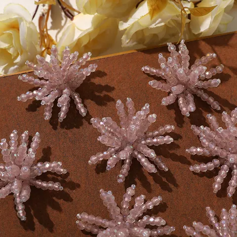 Rosa Kristall Perlen Blume DIY Dekorative Accessories Floral Brosche Schuh Blume Handyhülle Charms