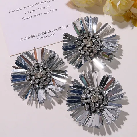 DIY Handgemaakte Pailletten Strass Zonnebloem Madeliefje Schoenbedel Broche Accessoires Bloemen Patch Voor Clogs Ambacht