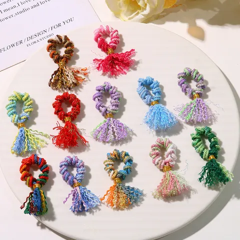 Mini Borlas de Hilo de Algodón Hechas a Mano Étnicas Accesorios Colgantes DIY Abalorios Artesanales Tejidos Para Fabricación de Joyas