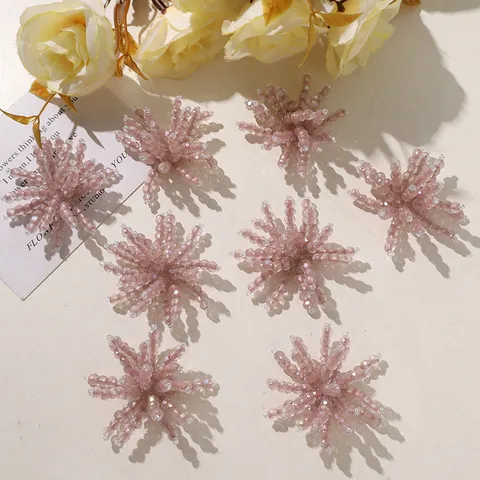 Rosa Kristall Perlen Blume DIY Dekorative Accessories Floral Brosche Schuh Blume Handyhülle Charms
