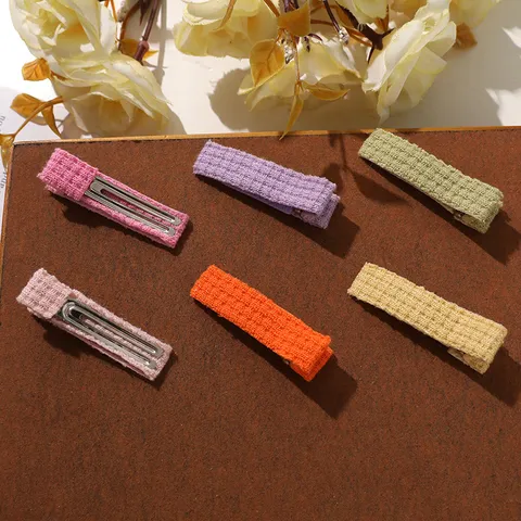 Horquillas de Pelo de Punto de Color Caramelo Lindo para Niños Accesorios de Pelo Diario